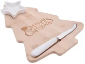 Deski do krojenia - Excellent Houseware Deska bambusowa Merry Christmas - miniaturka - grafika 1