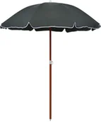 Parasole ogrodowe - vidaXL Parasol na stalowym słupku, 180 cm, antracytowy vidaXL - miniaturka - grafika 1