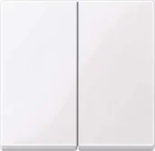 Wyłączniki światła i elektryczne - Merten 432525 podwójny system realizację zleceń przełącznik do wiertarki udarowej przeciwbakteryjny, matowa, biała, M - miniaturka - grafika 1