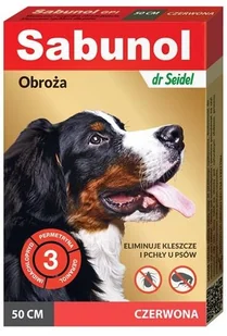 Dr Seidla Dermapharm Sabunol Gpi Obroża Przeciw Pchłom Dla Psa Czerwona 50Cm - Artykuły przeciw pasożytom - miniaturka - grafika 2