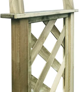 vidaXL Pergola ogrodowa zwieńczona łukiem, impregnowane drewno sosnowe - Kratki i pergole - miniaturka - grafika 3