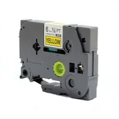 Papier do drukarek - Brother Taśma zamiennik TZ-S611 / TZe-S611, 6mm x 8m,mocno klejący, czarny druk / żółty podkład - miniaturka - grafika 1