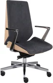 Fotele i krzesła biurowe - Grospol Fotel Moon Wood AL1 ekskluzywny fotel biurowy 5991 - miniaturka - grafika 1