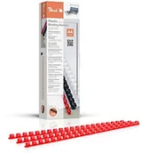 Grzbiety do bindownic - Peach pb408  03 plastik począwszy od ofert dla prestiżowych klientów po raporty roczne DIN A4, 8 MM, 45 arkuszy, 100 sztuk, czerwony PB408-03 - miniaturka - grafika 1