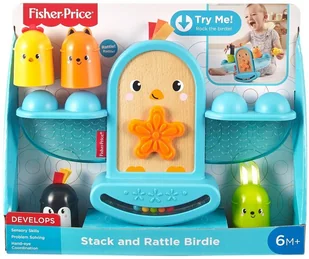Fisher Price Kolorowe zwierzatka Ptas zek Kiwaczek-ukladaczek GXP-719647 - Jeździki dla dzieci - miniaturka - grafika 4