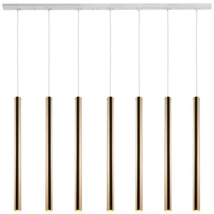 Amplex LAMPA wisząca AKADI 0135 metalowa OPRAWA zwis na listwie kaskada tuby sople czarne złote 0135 - Lampy sufitowe - miniaturka - grafika 3