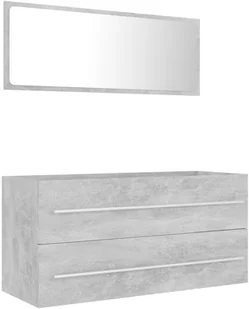 VidaXL Lumarko 2-częściowy zestaw mebli łazienkowych, szarość betonu, płyta 804849 VidaXL - Meble łazienkowe - miniaturka - grafika 14