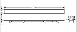 Hansgrohe Hansgrohe Raindrain element zewnętrzny 56030000 - Odpływy liniowe - miniaturka - grafika 2