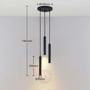 ARCCHIO Arcchio Franka lampa wisząca LED, 3-pkt. okrągła - Lampy sufitowe - miniaturka - grafika 3