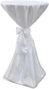 vidaXL Obrus biały ze wstążką, 60 cm, 2 sztuki - Obrusy i serwetki - miniaturka - grafika 4