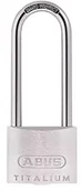 Kłódki - Abus ABUS 64TI/50hb80 Titalium Padlock 50 MM X 80 MM Long Shackle ABU64TI5080C - miniaturka - grafika 1