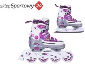 Rolki - Worker ŁYŻWOROLKI 2W1 ARON BIAŁ ROZM L 40-43 7095-L - miniaturka - grafika 1