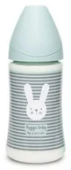 Butelki dla niemowląt - Suavinex Butelka Hygge okrągły trójprzepływ Królik miętowy 270ml | PONAD 10 TYŚ PRODUKTÓW W ATRAKCYJNYCH CENACH | SZYBKA - miniaturka - grafika 1