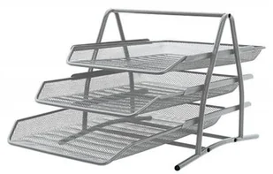 Q-CONNECT ZESTAW NA BIURKO METALOWY 3 SZUFLADKI SREBRNY KF00822 - Półki na dokumenty - miniaturka - grafika 2