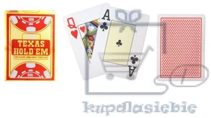 Cartamundi Talia Texas Holdem 100% plastic jumbo index - czerwona - Gry planszowe - miniaturka - grafika 2
