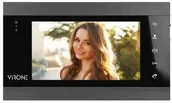 Wideodomofony - Orno Zestaw wideodomofonowy VDP-61 Virone Vifis bezsłuchawkowy z monitorem LCD7 czytnikiem RFID szyfratorem i aplikacją mobilną czarny - miniaturka - grafika 1