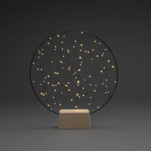 KonstSmide CHRISTMAS Sylwetka LED mały pierścień z drewniana stopą - Oświetlenie świąteczne - miniaturka - grafika 3