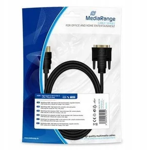 MediaRange Kabel HDMI MediaRange MRCS185 HDMI/DVI-D, 2.0m, czarny MRCS185 - Kable - miniaturka - grafika 2