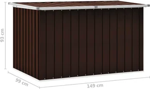 vidaXL Skrzynia ogrodowa do przechowywania, brązowa, 149x99x93 cm vidaXL - Skrzynie ogrodowe - miniaturka - grafika 8