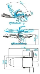 FOTEL PODOLOGICZNY ELEKTRYCZNY AZZURRO 709A BIAŁY 709A BIAŁY - Fotele kosmetyczne - miniaturka - grafika 12
