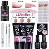 Zestawy do manicure i pedicure - Zestaw do przedłużania Hybryd Żel Lampa + Frezarka - miniaturka - grafika 1