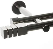 Karnisze - Dekoria Karnisz podwójny Nordic tytan 160cm 250-056 - miniaturka - grafika 1