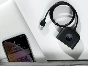Baseus HUB USB Baseus Baseus Square round 4 w 1 USB HUB 1m CAHUB-AY01 - Huby USB - miniaturka - grafika 12
