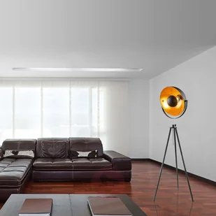 Globo Lighting Stojąca LAMPA podłogowa LENN 58305 sztalugowa OPRAWA na trójnogu kopuła retro czarna LENN 58305 - Lampy stojące - miniaturka - grafika 2