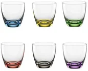 Szklanki - Bohemia Cristal 093 006 165 6-częściowy zestaw kubków Viva Colori ok. 300 ml ze szkła kryształowego z kolorowym zdobieniem spód w kolorze niebieskim, żółtym, zielonym, czerwonym, dymnym szarym, fiolet - miniaturka - grafika 1