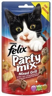 Purina Felix Party Mix karma dla kota o smaku wołowiny, kurczaka i łososia 60g - Suplementy i witaminy dla kotów - miniaturka - grafika 3