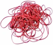 Przyborniki na biurko - Gumki recepturki 50x3x1,5 czerwone 1 kg - miniaturka - grafika 1