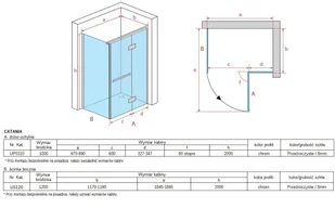 Atrium Catania 100x120 UP0310+US120 - Kabiny prysznicowe - miniaturka - grafika 8