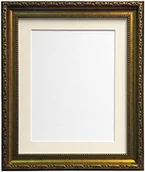 Ramki na zdjęcia - Frames by Post Ramki pocztowe w stylu shabby chic AP3025GOLDFRAMEWITHIVORYMOUNT8855 - miniaturka - grafika 1