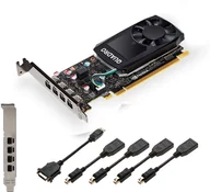 Karty graficzne - PNY Karta graficzna Quadro P1000 V2 LP DP Retail VCQP1000V2-PB) DVD Install Guide 1x mDP to DVI SL) adapter 4x mDP to DP adapter 1x LP bracket - miniaturka - grafika 1