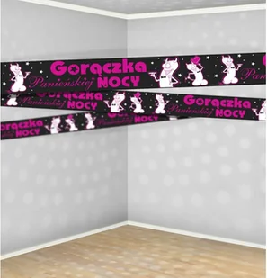 PartyDeco Taśma party "Gorączka panieńskiej nocy" 7,5 cm x 6 mb TWP1 - Wieczór panieński i kawalerski - miniaturka - grafika 3