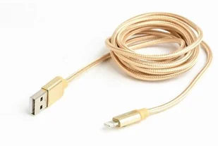 Gembird Kabel USB oplot tekstyl 8pin/1.8m/złoty (CCB-MUSB2B-AMLM-6-G) - Kable USB - miniaturka - grafika 2