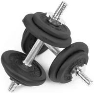 Hantle i ciężarki - Hantle Żeliwne 2x10kg gryf Talerze zestaw 20kg - miniaturka - grafika 1