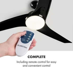 Klarstein Figo, wentylator sufitowy, 52", (132 cm) VTS6-Figo-B - Wentylatory sufitowe - miniaturka - grafika 3