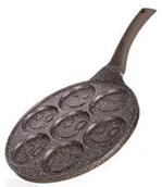 Patelnie - Banquet Patelnia do naleśników GRANITE BROWN Smile 26 cm - miniaturka - grafika 1