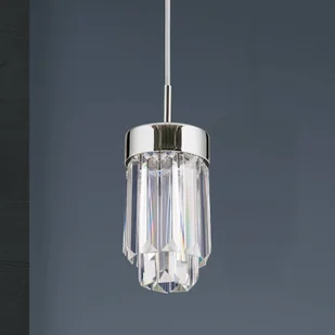 Orion Lampa wisząca Prism, szkło kryształ, 10cm, chrom - Lampy sufitowe - miniaturka - grafika 8