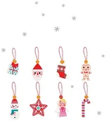 Figurki dla dzieci - Janod OZDOBY ŚWIĄTECZNE drewniane zawieszki 8 szt. J04539 - miniaturka - grafika 1