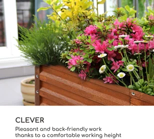 Blumfeldt Blumfeldt Rust Grow, ogrodowa grządka podwyższona, ocynkowana blacha stalowa, rdzawe wykończenie GDMB4-Rust120*60*60 - Skrzynie ogrodowe - miniaturka - grafika 3