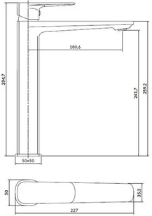 Cersanit Bateria umywalkowa sztorcowa wysoka Larga chrom S951-392 S951-392 - Baterie umywalkowe - miniaturka - grafika 3