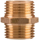 Łączniki, trójniki, kształtki - Invena Nypel mosiądz 3/8" - miniaturka - grafika 1