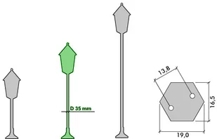Su-Ma lampa stojąca Retro Classic II K 5002/2 H - Lampy ogrodowe - miniaturka - grafika 5