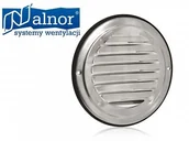 Akcesoria do wentylacji i klimatyzacji - Alnor Czerpnia wyrzutnia ścienna, chromoniklowa z siatką i uszczelką 160mm (UELA-160) - miniaturka - grafika 1