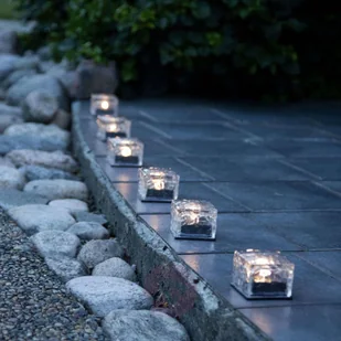 Best Season Świeca solarna LED Icecube, 3 szt. kostka lodu - Lampy ogrodowe - miniaturka - grafika 3