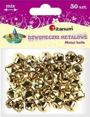 Dodatek dekoracyjny Craft-fun dzwoneczki dekoracyjne 6,8,10mm zl/sr DIYXM040 M040) - Scrapbooking - miniaturka - grafika 2