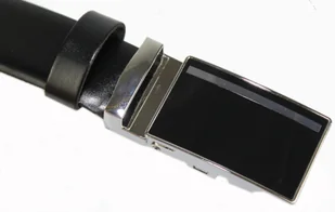 Complex (PL) Wizytowy Pasek Skórzany 30 mm (PL) Pełna Klamra AUTOMAT/ZĄBEK Garnitur CZARNY Zaokrąglony AZ30/KAZ69 - Paski - miniaturka - grafika 4