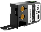 Taśmy do drukarek barwiące - Dymo Oryginał DYMO XTL taśma winylowa trwała 24 mm) Biały na czarnym 7m długości 1868798 - miniaturka - grafika 1